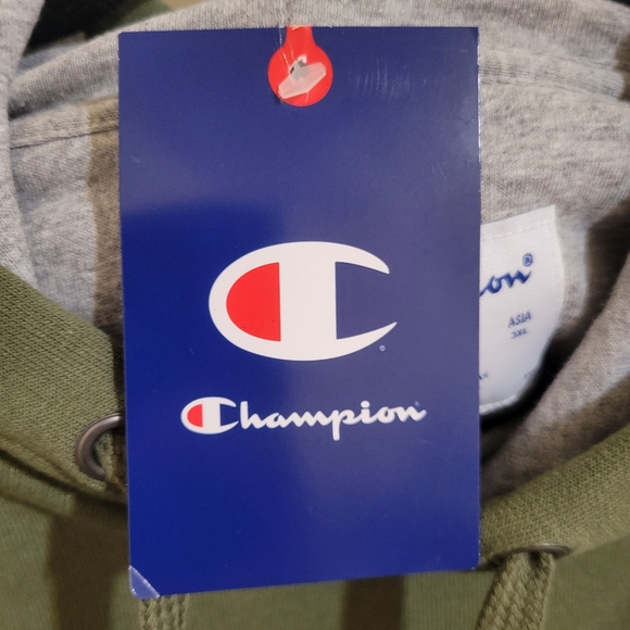 NWT Champion Men's Powerblend Fleece Hoodie Cargo Olive XL - Picture 6 of 11